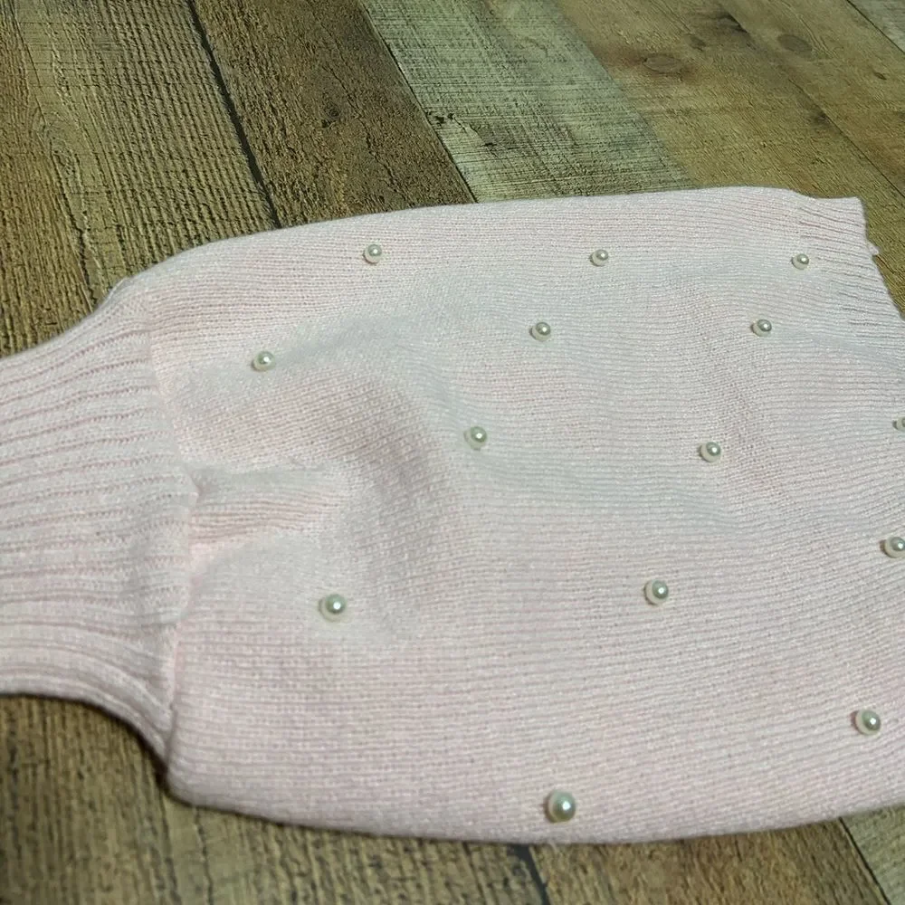PLAY‎ ON Woof Wear Large Pink With Pearl Accents Sweater New with tags